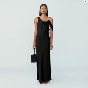 Black Satin Fame & Partners Francois Gown